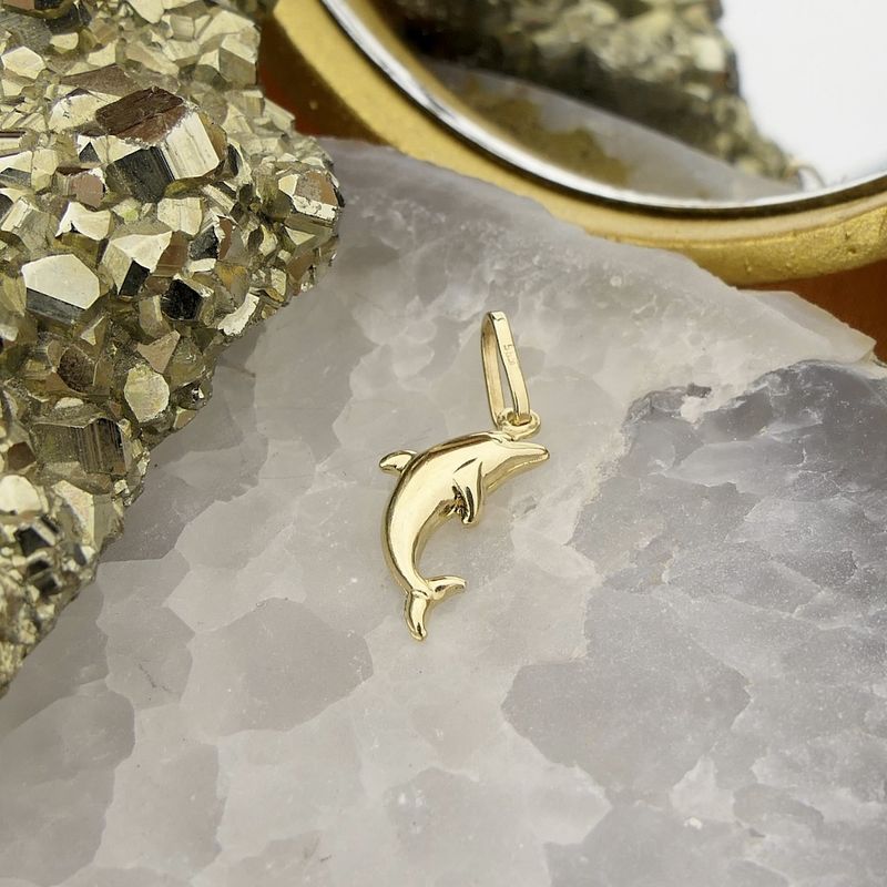 Image 6 of Golden dolphin pendant