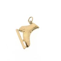 Rose gold figure skate pendant