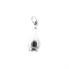 Image 2 of Silver pendant of a Chianti basket bottle (wine bottle)