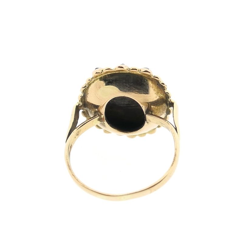 Image 3 of Vintage gold entourage ring with garnet
