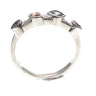 Image 3 of Silver cluster ring with colored zirconias