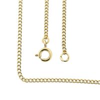 Gold thin gourmet link chain
