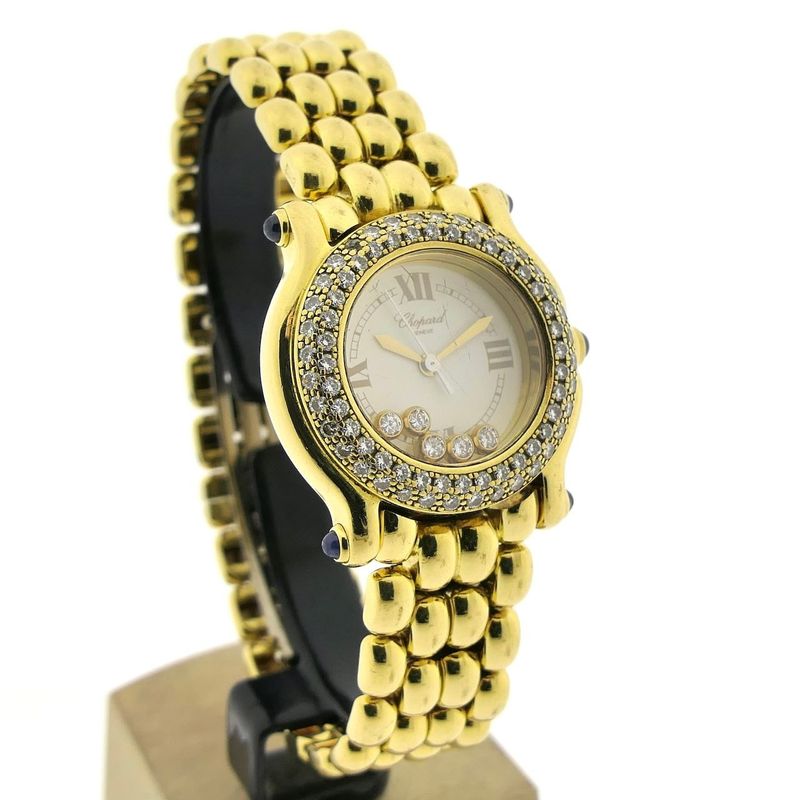 Image 2 of Chopard Happy Sport 27/6151; Exclusive 18ct. Gold Ladies Watch with Diamonds