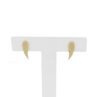 Gold wing stud earrings