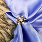 Image 2 of Gold cocktail ring with pearls and sapphire