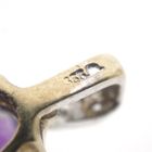 Image 7 of Two-tone gold pendant with amethyst and diamond | 0.005 ct.