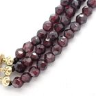 Image 4 of Vintage garnet bead necklace with gold ornamental clasp | 37 cm