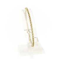 Gold jasseron link bracelet | 18.5 cm