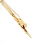 Image 6 of Gold long brooch with pearl and diamonds; 0.055 ct.