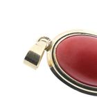 Image 6 of Antique gold pendant with blood coral.