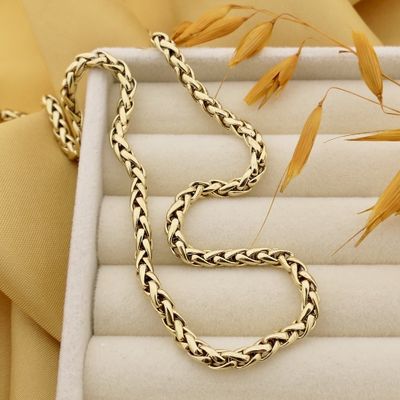 Image 2 of Gold foxtail link necklace