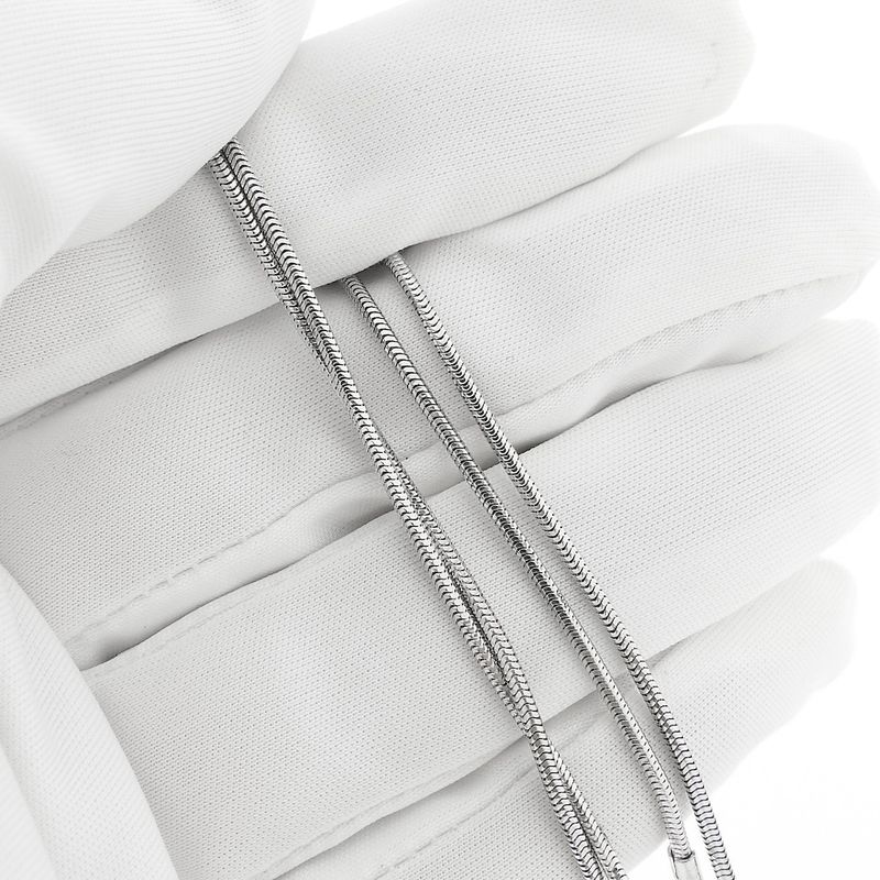 Image 5 of White gold snake link chain | 40 cm