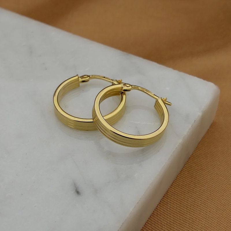 Image 2 of Gold earrings | Ø 18.0 mm