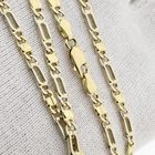 Afbeelding 7 van Bicolor gouden valkenoog schakelketting
