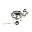 Image 3 of Silver vintage mustard bowl with spoon