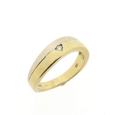 Image 1 of Two-tone gold ring with zirconia