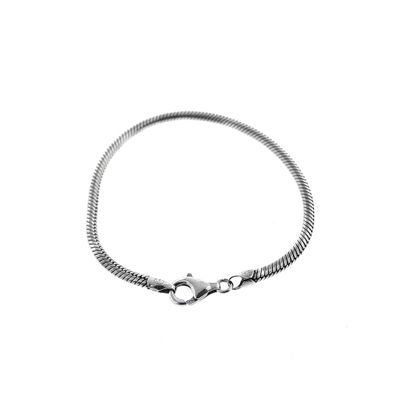 Image 1 of Silver snake link bracelet | 18 cm
