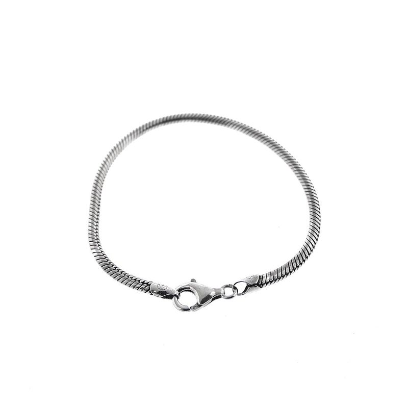 Image 1 of Silver snake link bracelet | 18 cm