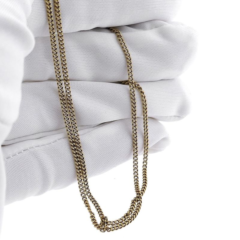 Image 4 of Gold gourmet link chain | 44.5 cm