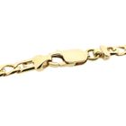 Afbeelding 4 van Gouden valkenoog schakelketting met witgouden wiebertjes