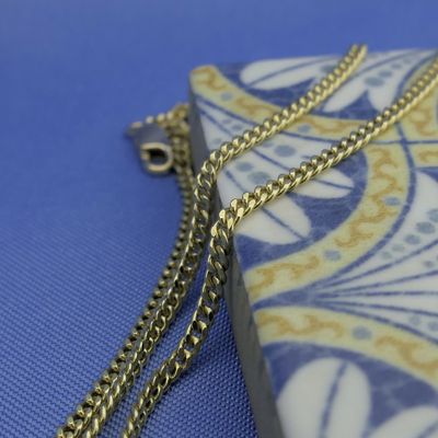 Image 2 of Gold gourmet link chain | 50.5 cm