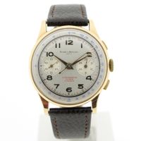 Baume Mercier Vintage Chronograaf; 18k. gouden heren horloge