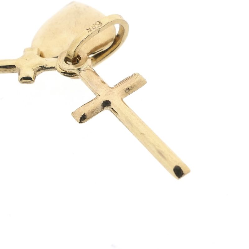 Image 7 of Gold pendant; Faith, hope, and love.