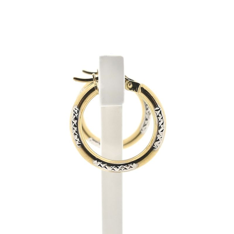 Image 4 of Two-tone gold earrings | Ø 20.0 mm