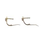 Image 3 of Gold stud earrings with zirconia flower