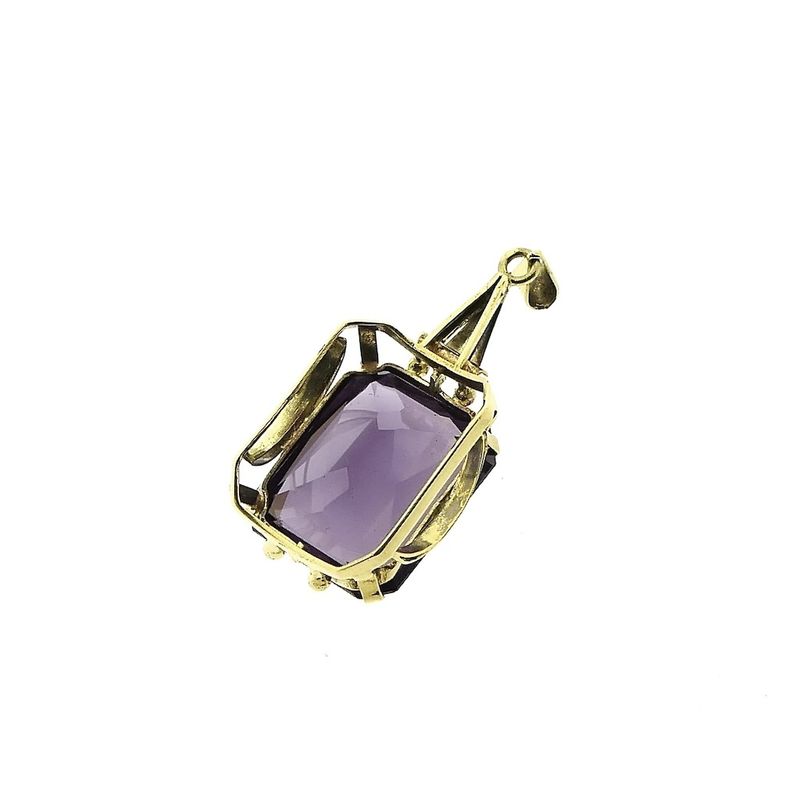 Image 5 of Gold pendant with synthetic sapphire
