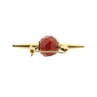 Image 8 of Vintage gold brooch with carnelian