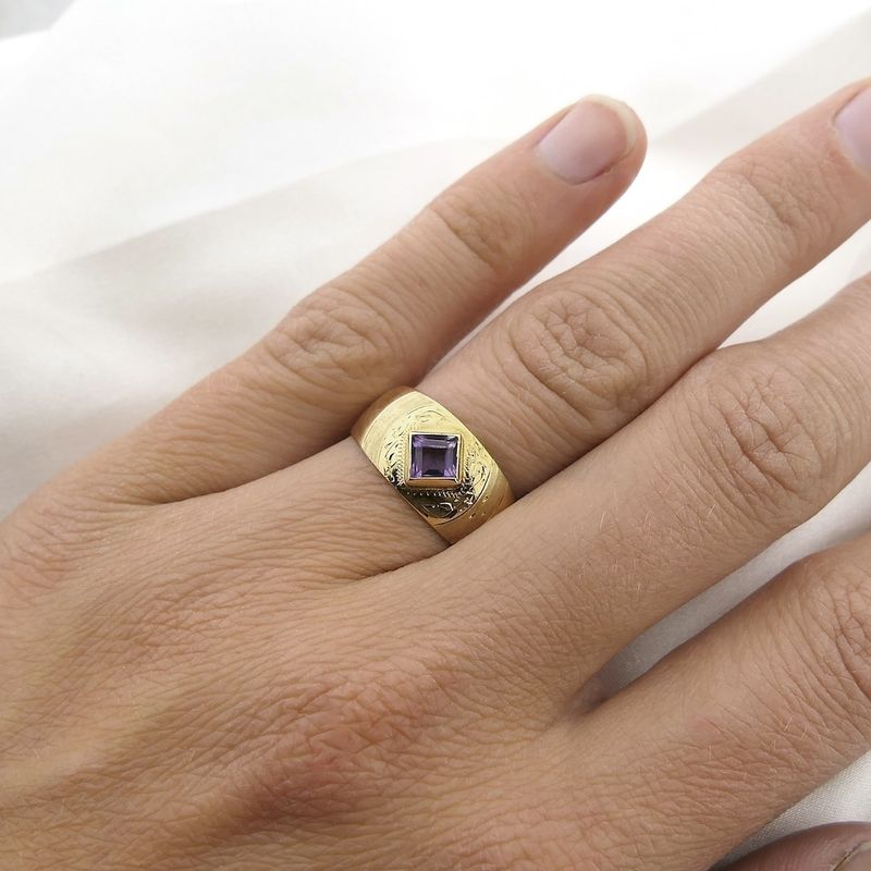 Image 9 of Victorian amethyst ring | Antique