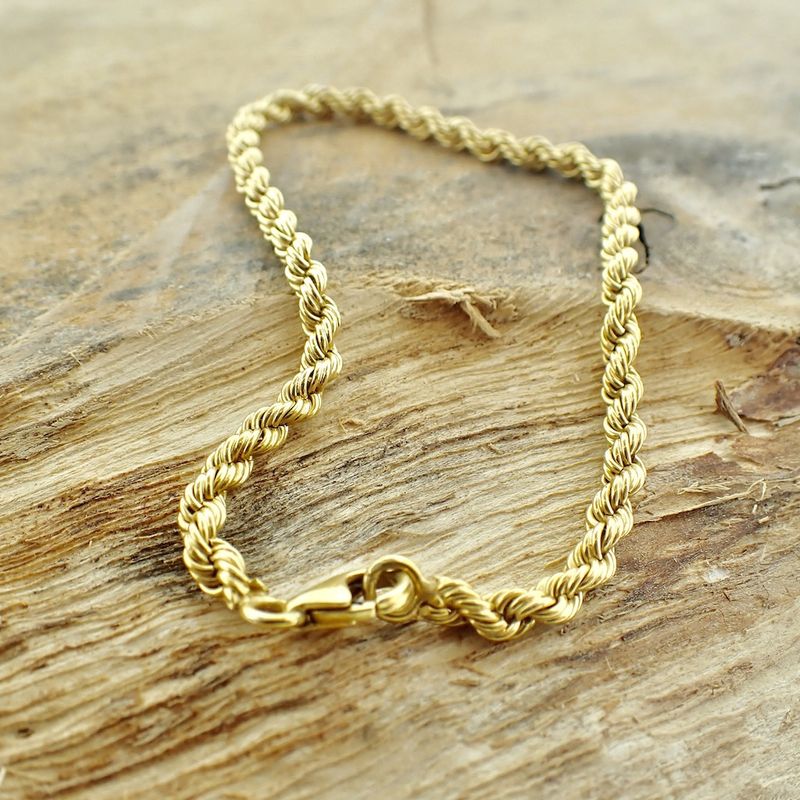 Image 2 of 18K Gold Twisted Bracelet | 19 cm
