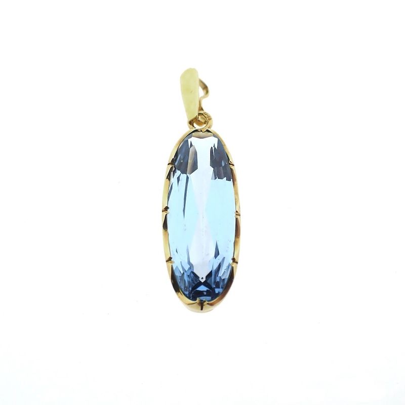 Image 1 of Gold pendant with topaz