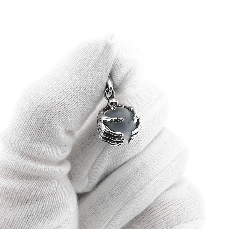 Image 6 of Gothic Pendant with Grey Cat's Eye