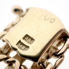 Image 10 of Gold wide link bracelet