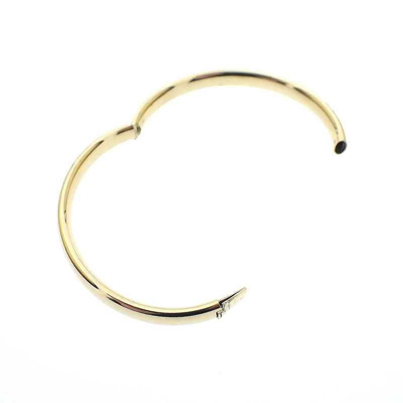Image 6 of Gold smooth slave bracelet; Size M/L