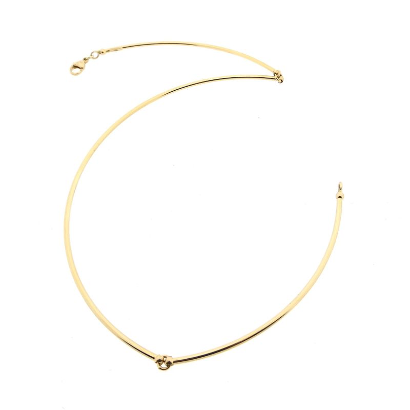 Afbeelding 10 van Gouden staafjes schakelketting | 36 cm