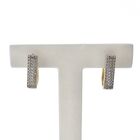 Image 1 of Gold stud earrings with pavé set with diamonds