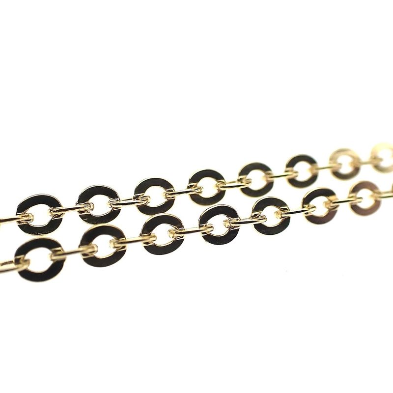 Image 5 of 18K Gold Flat Anchor Link Chain | 50cm