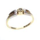 Image 1 of Gold solitaire ring with diamond 0.025 ct.