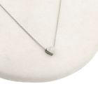 Image 3 of White gold anchor link necklace with fixed pendant