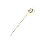 Image 4 of Gold lapel pin, horseshoe tie pin with whip