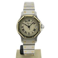 Cartier Santos Octagon 187903; Gold/steel ladies' watch