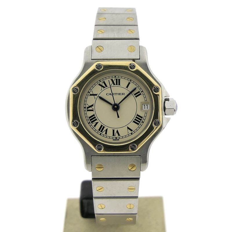 Image 1 of Cartier Santos Octagon 187903; Gold/steel ladies' watch