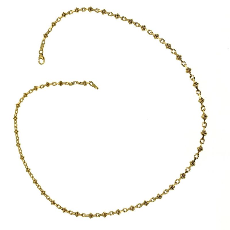 Image 3 of Golden fantasy anchor link chain | 45 cm