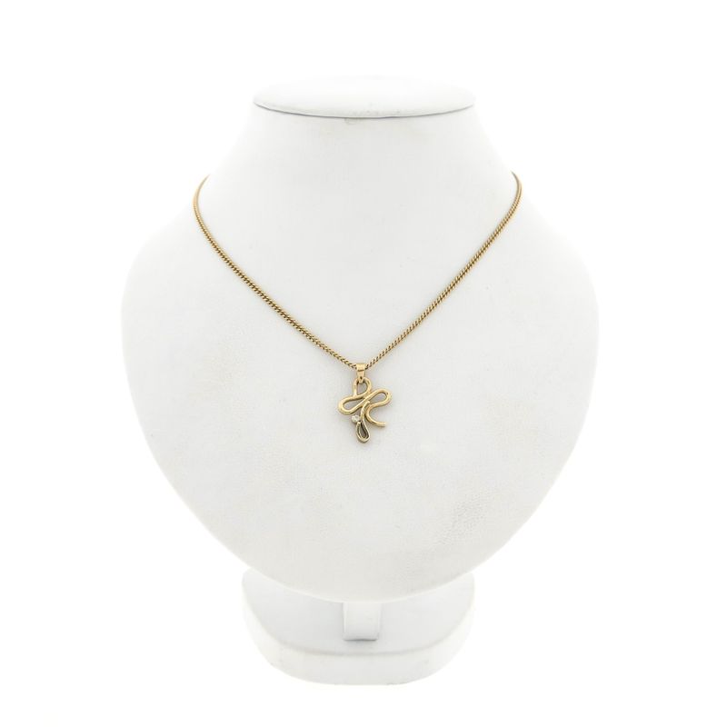 Image 4 of Gold pendant with diamond; 0.02 ct.