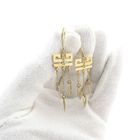 Image 8 of Gold Earrings with Meander and Charms