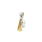 Image 3 of Two-tone minimalist pendant with diamond; 0.04 ct.