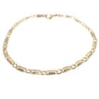 Image 1 of Two-tone gold bracelet with fantasy links | 20 cm